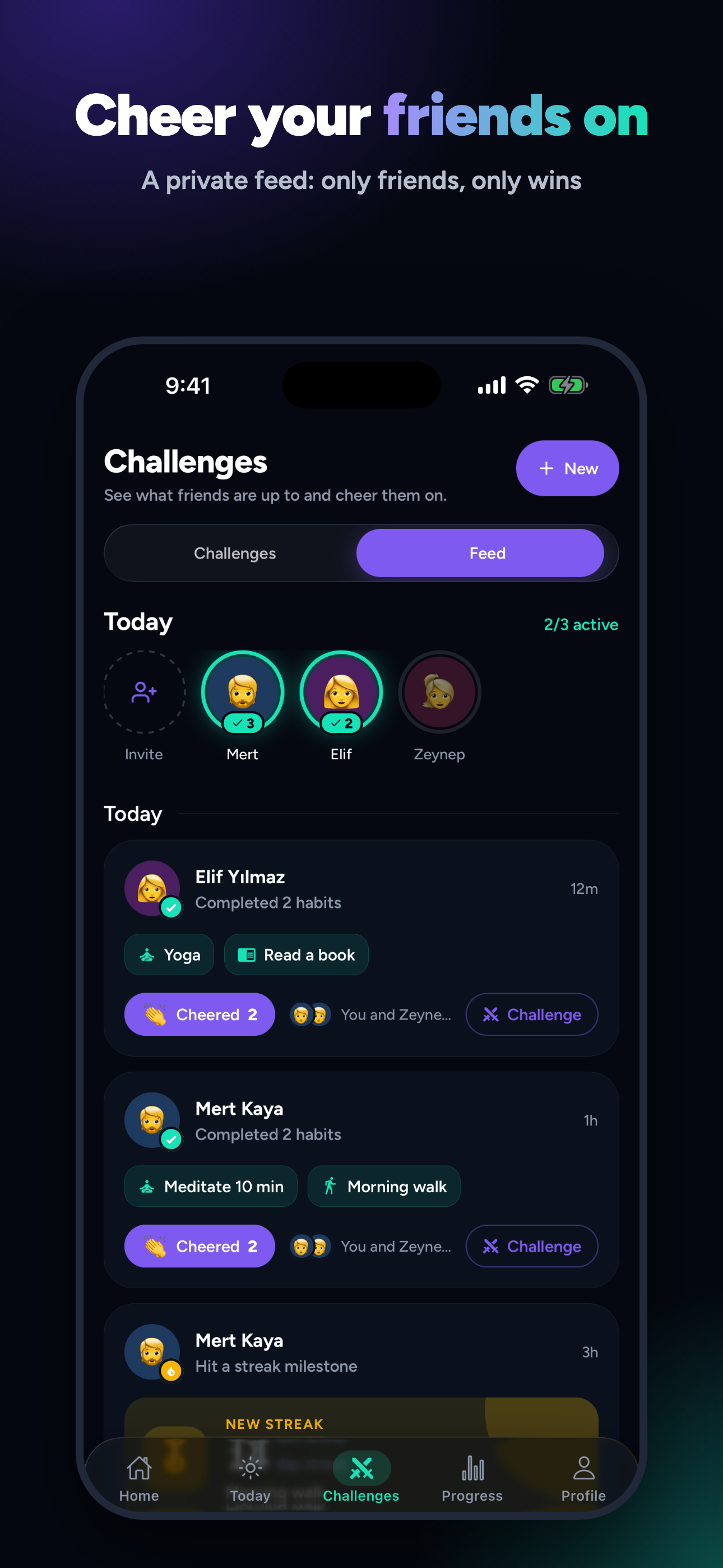 Habitarian app, social activity — store presentation